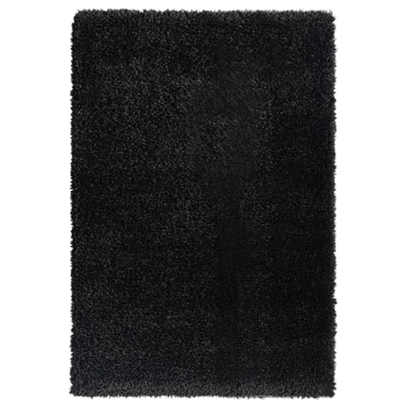 Berkfield High Pile Shaggy Rug Black 160×230 cm 50 mm