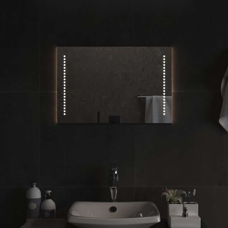 Berkfield LED Bathroom Mirror 60×40 cm