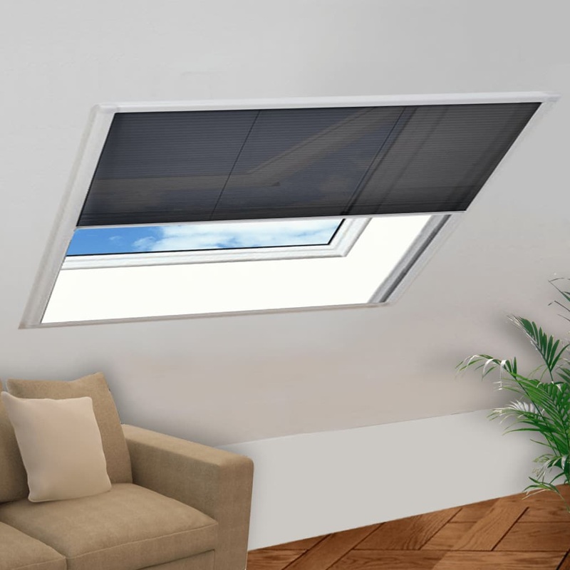 Berkfield Plisse Insect Screen for Windows Aluminium 130×100 cm