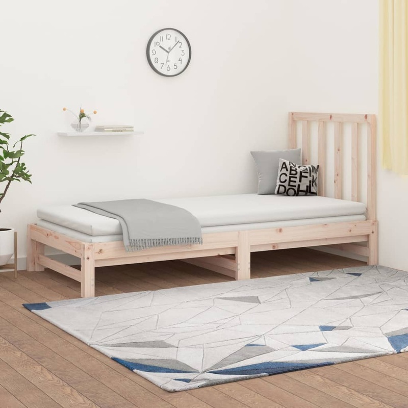 Berkfield Pull-out Day Bed 2x(90×190) cm Solid Wood Pine