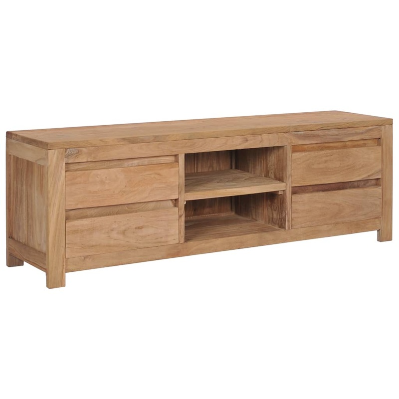 Berkfield TV Cabinet 115x30x40 cm Solid Teak Wood