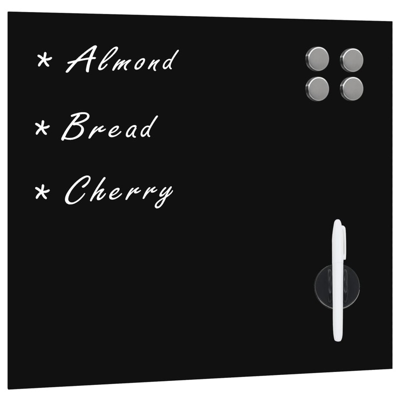 Berkfield Wall Mounted Magnetic Board Glass 40×40 cm