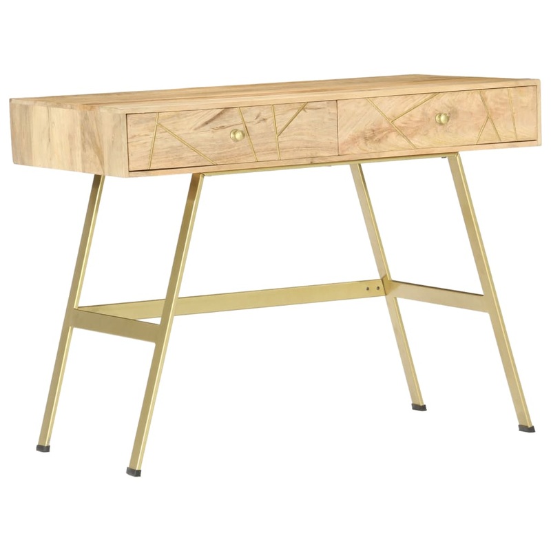 Berkfield Writing Desk with Drawers 100x55x75 cm Solid Mango Wood