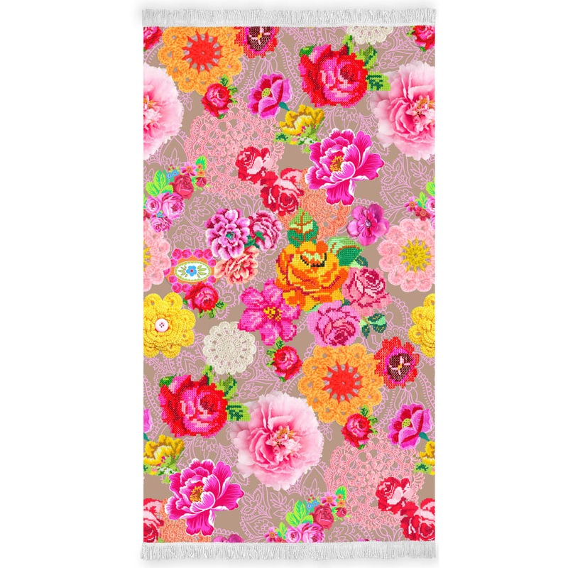 Happiness Beach Towel WOODSTOCK 100×180 cm Multicolour