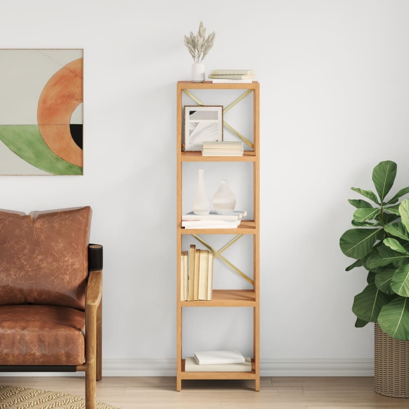 Berkfield 5-Tier Shelf 40x30x146 cm Solid Wood Oak
