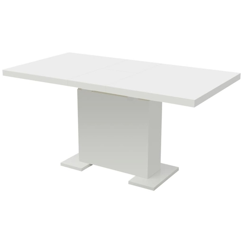 Berkfield Extendable Dining Table High Gloss White