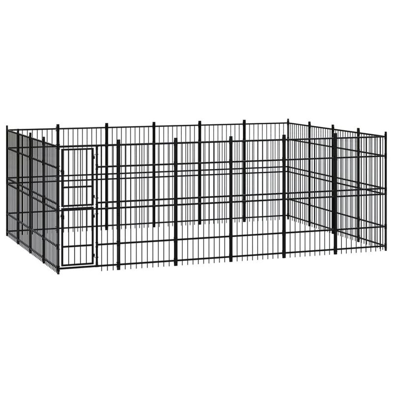 Berkfield Outdoor Dog Kennel Steel 22.12 m__