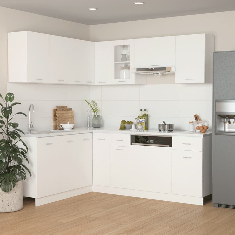 Berkfield 11 Piece Kitchen Cabinet Set White Engineered Wood