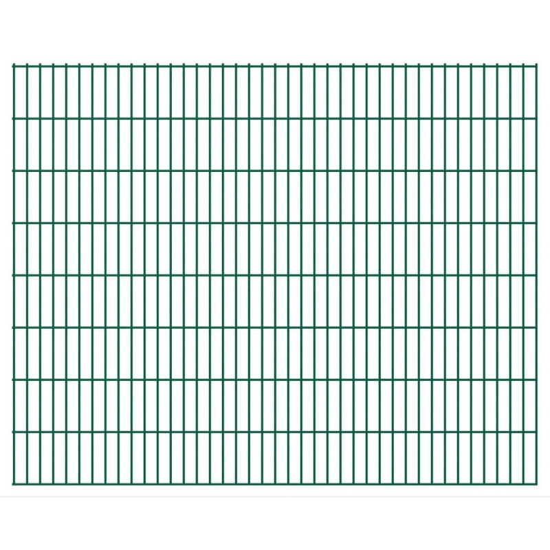 Berkfield 2D Garden Fence Panels 2.008×1.63 m 18 m (Total Length) Green