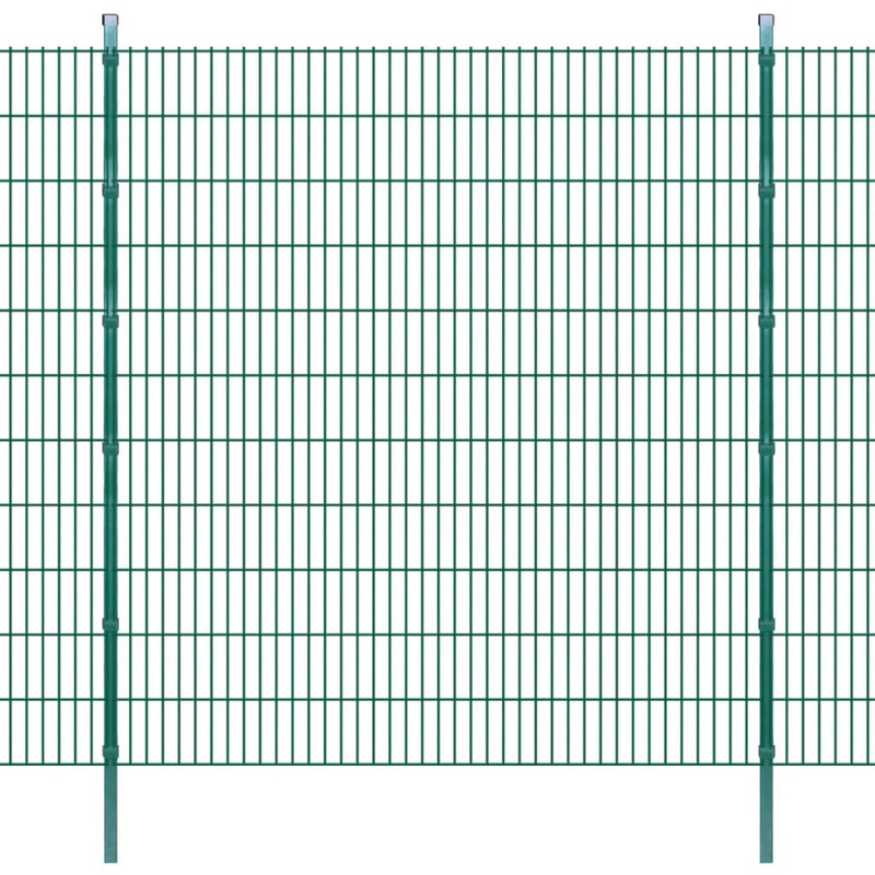 Berkfield 2D Garden Fence Panels & Posts 2008×2230 mm 26 m Green