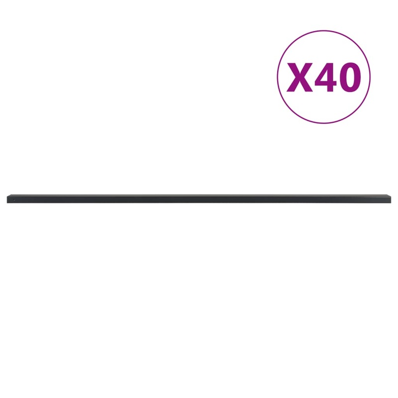 Berkfield Garden Fence Posts 40 pcs Grey 260 cm Steel
