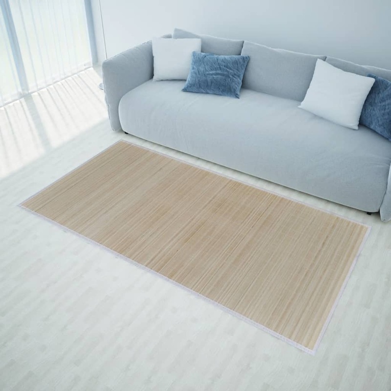 Berkfield Rectangular Natural Bamboo Rugs 2 pcs 120×180 cm