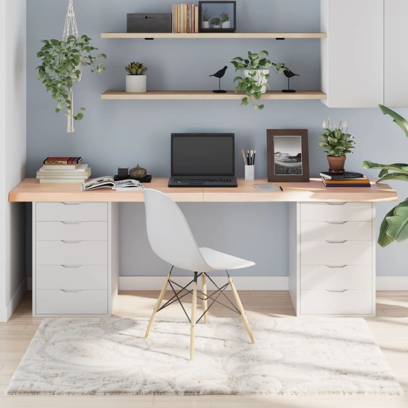 Berkfield Table Top 220x60x6 cm Untreated Solid Wood Oak