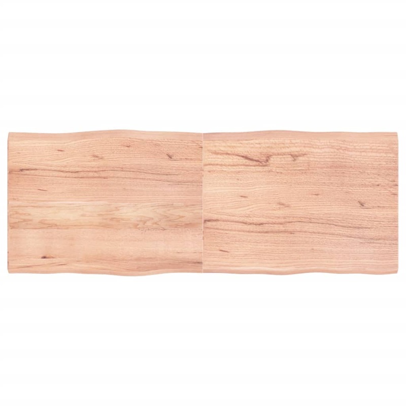 Berkfield Table Top Light Brown 160x60x4 cm Treated Solid Wood Oak Live Edge