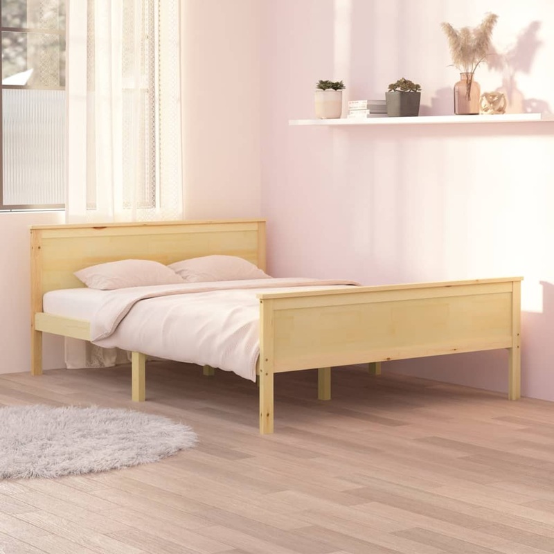 Berkfield Bed Frame Solid Wood Pine 120×200 cm