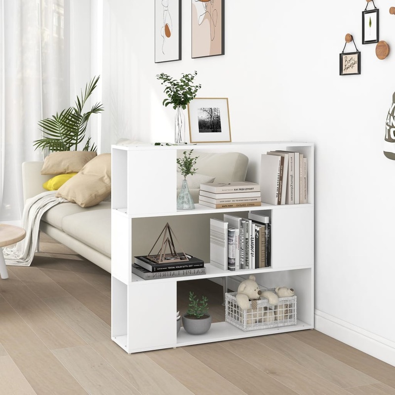 Berkfield Book Cabinet Room Divider White 100x24x94 cm