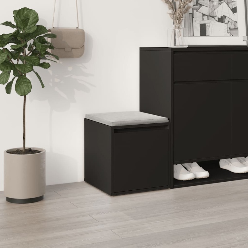 Berkfield Box Drawer Black 40.5x40x40 cm Engineered Wood