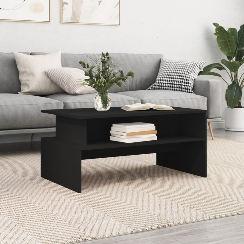 Berkfield Coffee Table Black 90x55x42.5 cm Engineered Wood