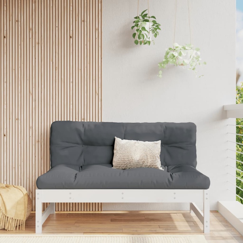 Berkfield Middle Sofa White 120×80 cm Solid Wood Pine
