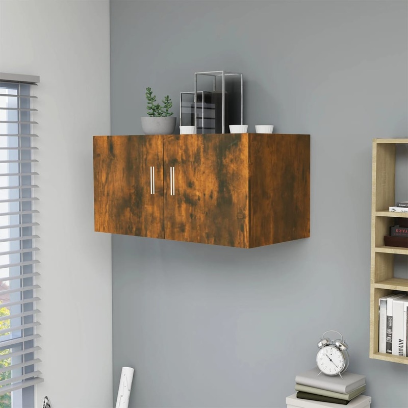 Berkfield Wall Mounted Cabinet Smoked Oak 80x39x40 cm Engineered Wood