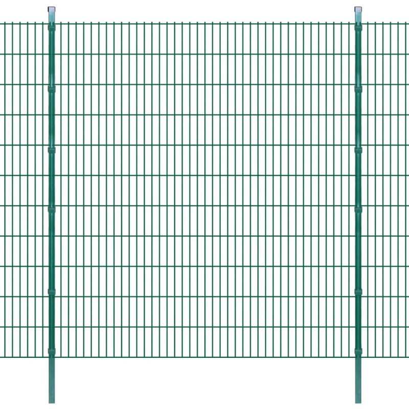 Berkfield 2D Garden Fence Panels & Posts 2008×2230 mm 22 m Green