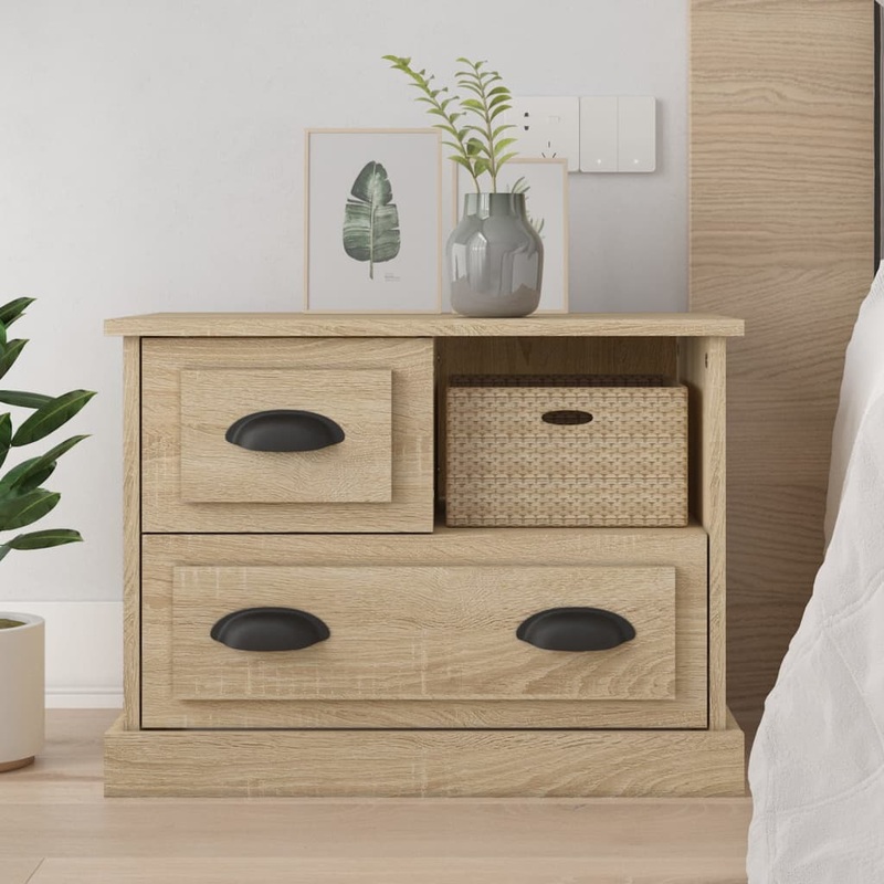 Berkfield Bedside Cabinet Sonoma Oak 60x39x45 cm