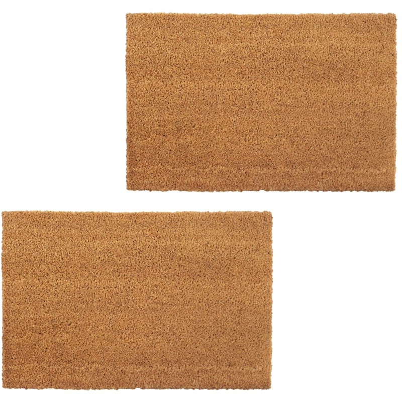 Berkfield Doormats 2 pcs Coir 17 mm 50×80 cm Natural