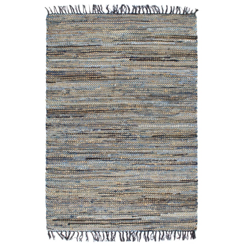 Berkfield Hand-woven Chindi Rug Denim Jute 80×160 cm Multicolour