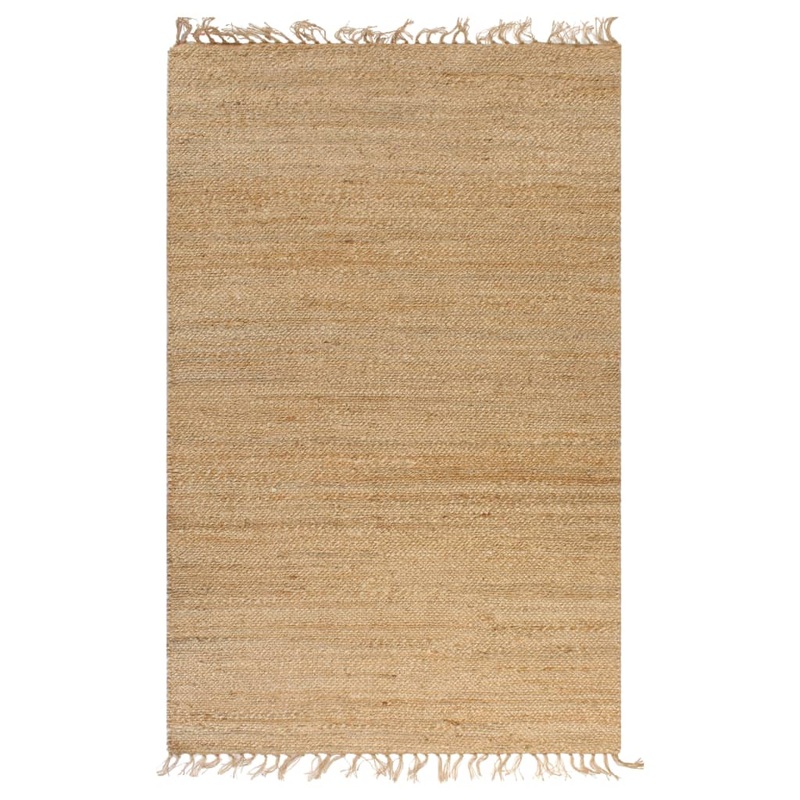 Berkfield Hand-Woven Jute Area Rug 120×180 cm Natural