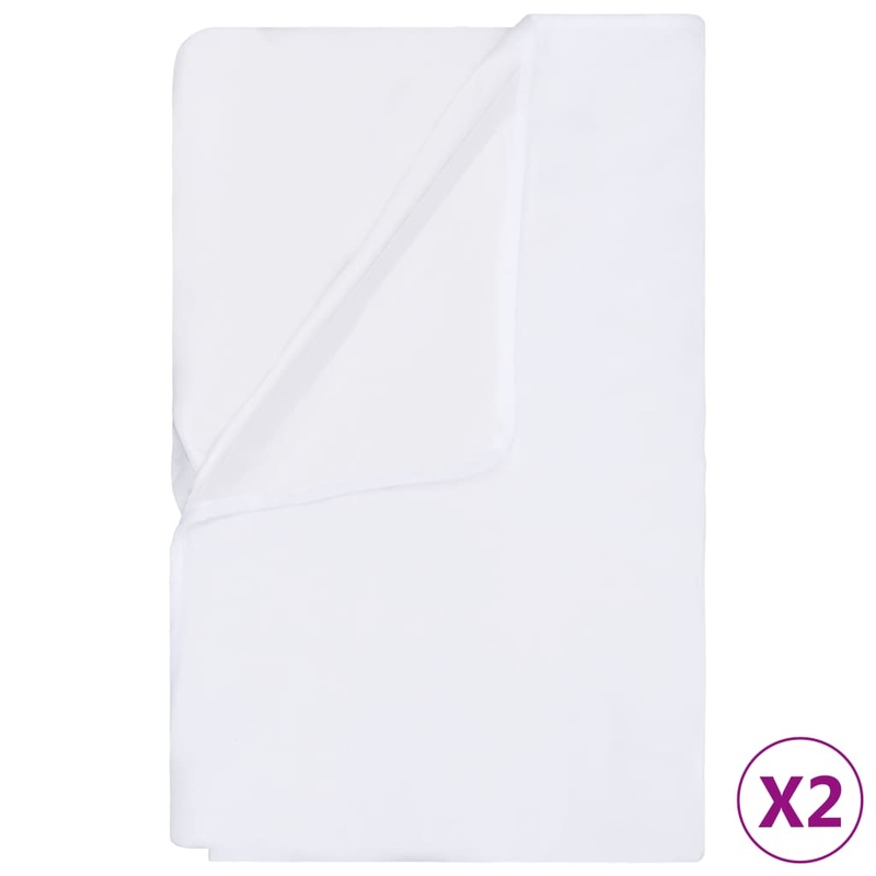 Berkfield Mattress Protectors Waterproof 2 pcs Cotton 140×200 cm White