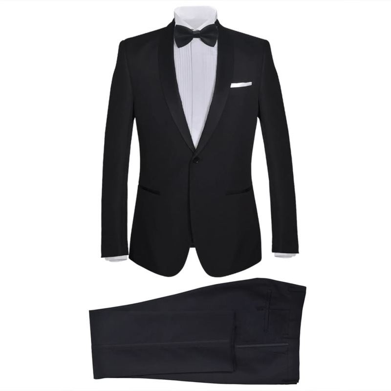 Berkfield Men’s Two Piece Black Tie Dinner Suit/Smoking Tuxedo Size 46 Black
