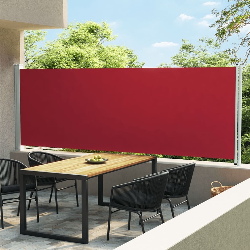 Berkfield Patio Retractable Side Awning 160×600 cm Red