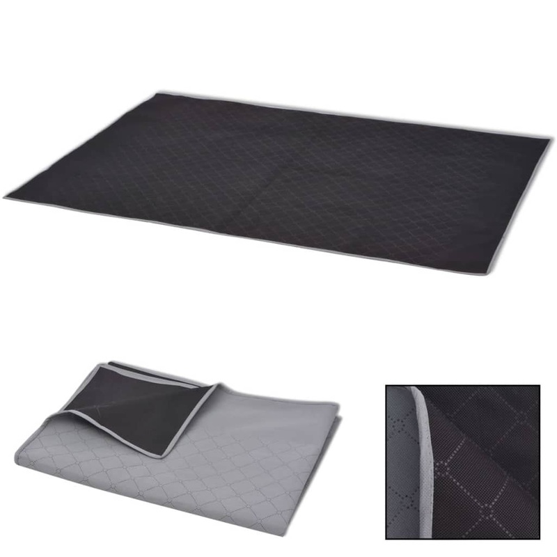 Berkfield Picnic Blanket Grey and Black 150×200 cm