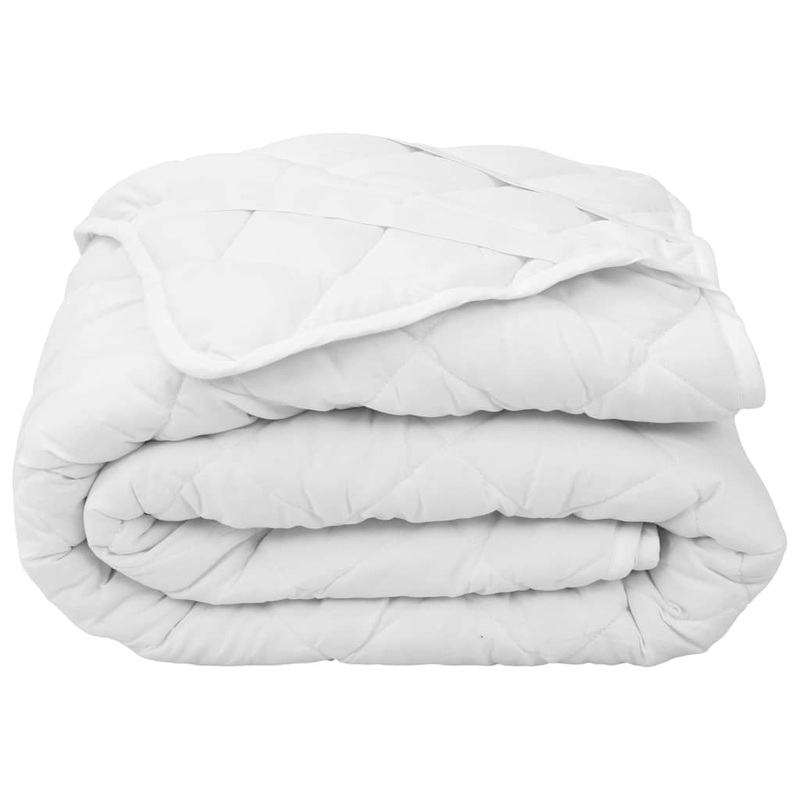 Berkfield Quilted Mattress Protector White 160×200 cm Light