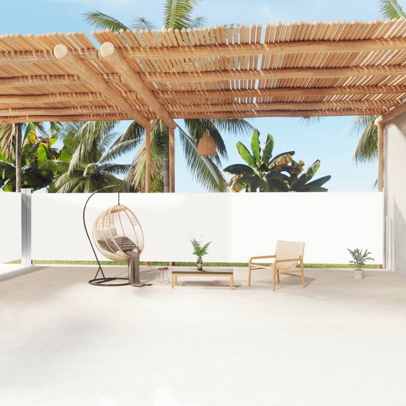 Berkfield Retractable Side Awning Cream 160×1200 cm
