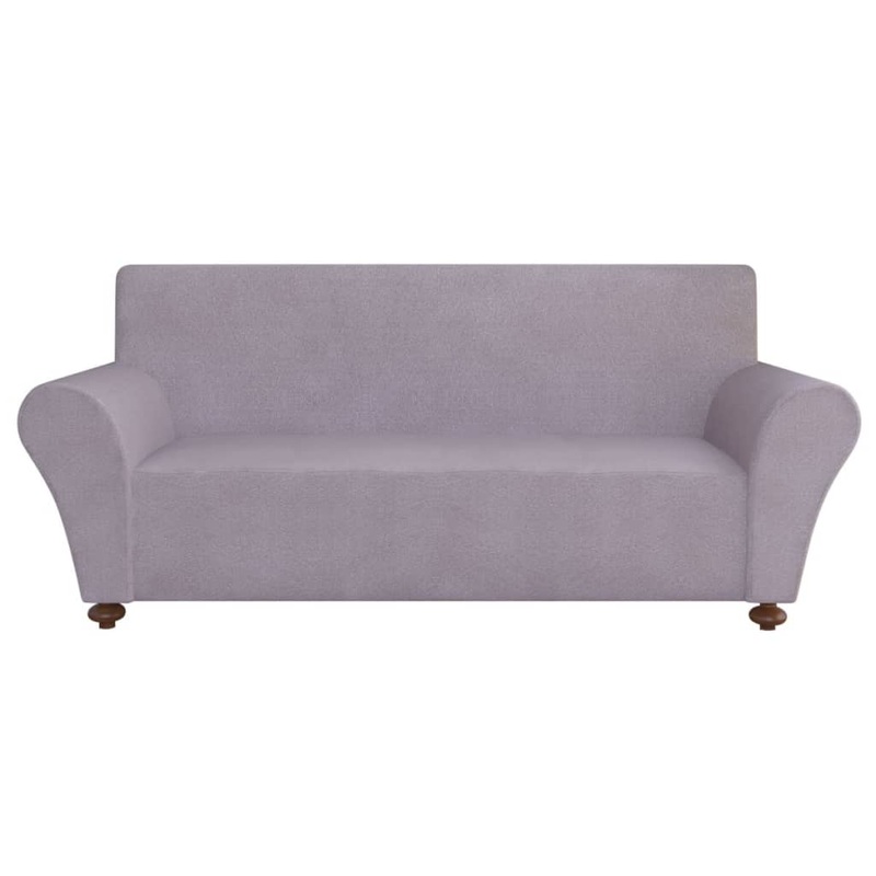Berkfield Stretch Couch Slipcover Grey Polyester Jersey