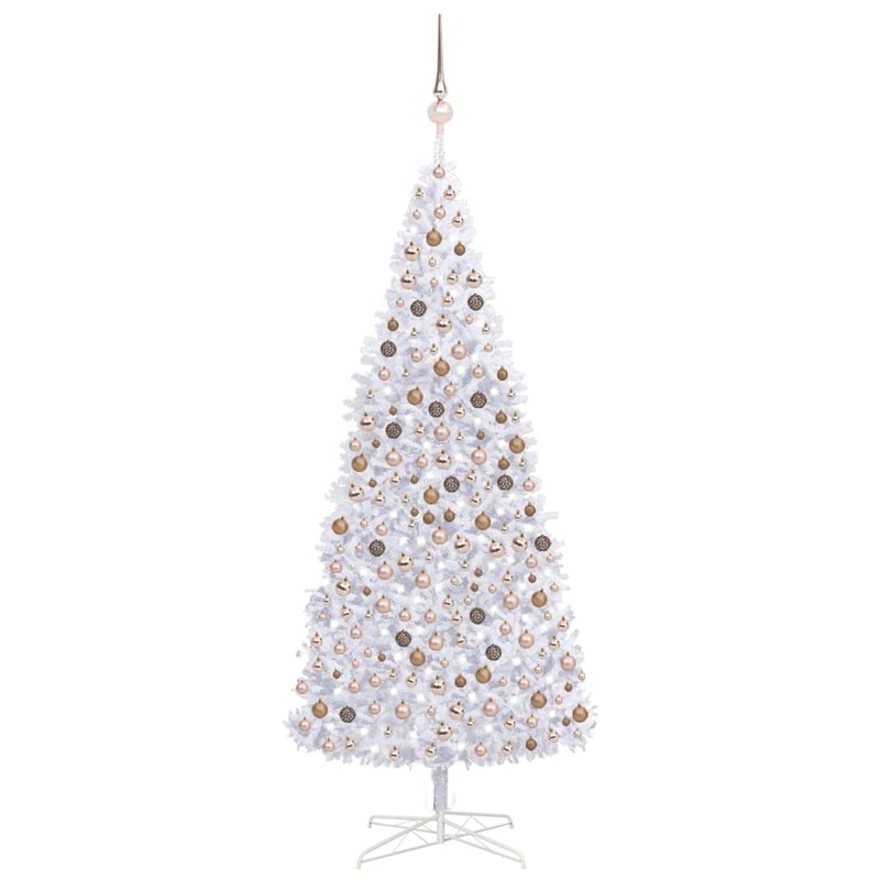 Berkfield Artificial Christmas Tree with LEDs&Ball Set LEDs 400 cm White