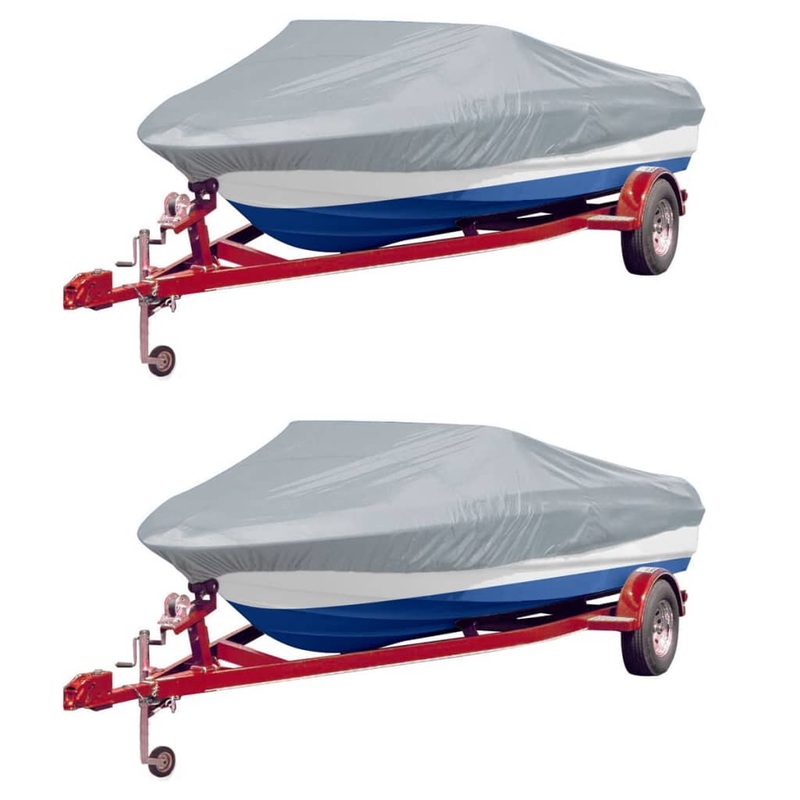 Berkfield Boat Covers 2 pcs Grey Length 519-580 cm Width 294 cm