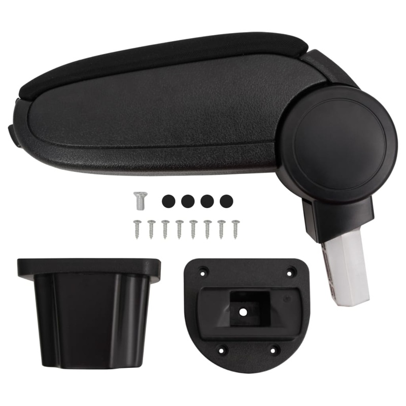 Berkfield Car Armrest Black 12x31x(29.5-47) cm ABS