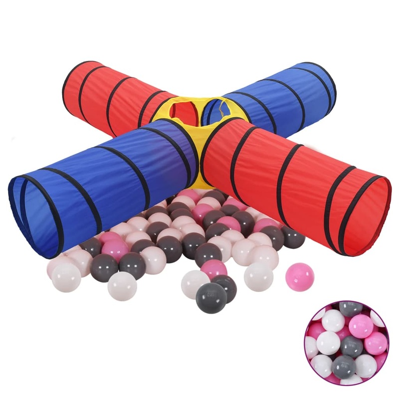 Berkfield Children Play Tunnel with 250 Balls Multicolour