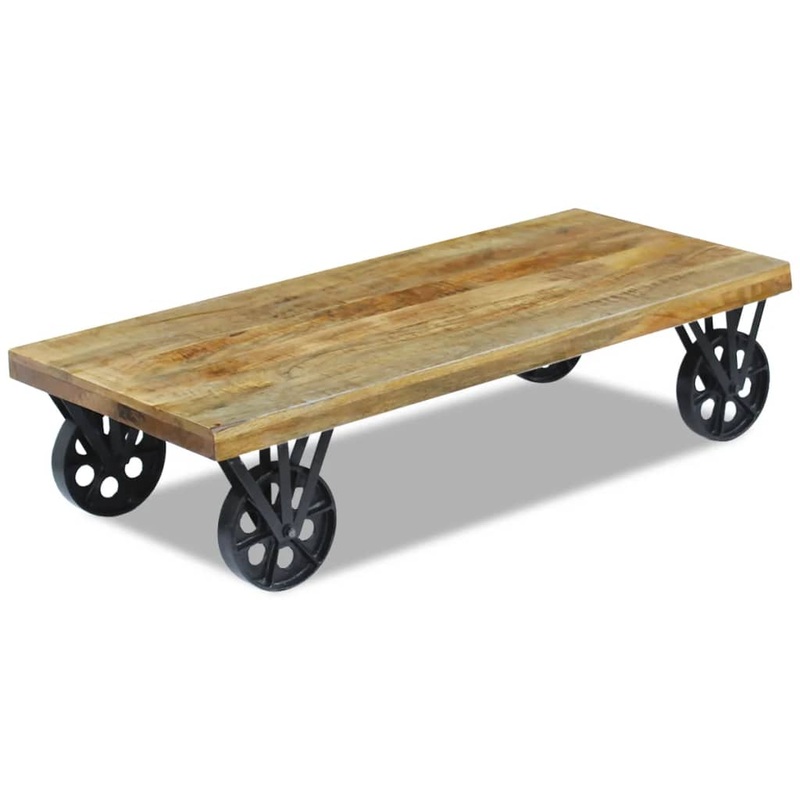 Berkfield Coffee Table Mango Wood 120x60x30 cm