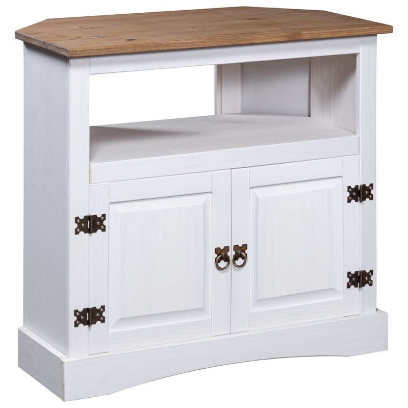 Berkfield Console Table Mexican Pine Corona Range White 80x43x78 cm