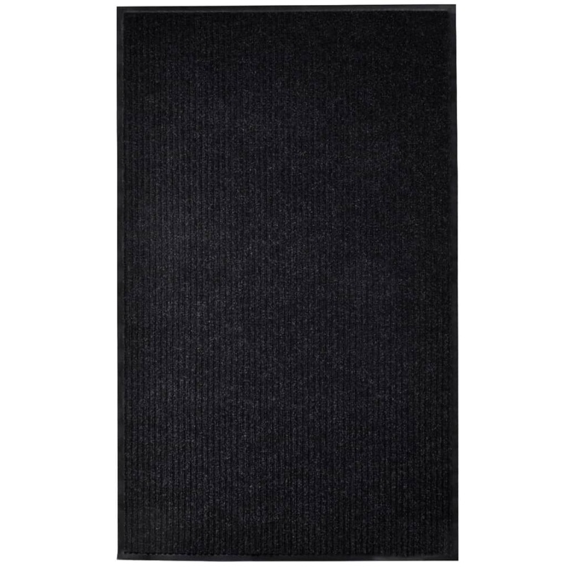 Berkfield Door Mat Black 117×220 cm PVC