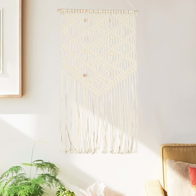 Berkfield Macrame Wall Hanger 40×80 cm Cotton
