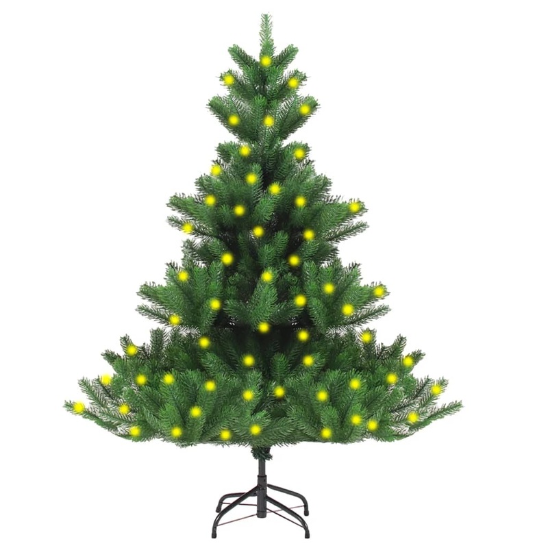 Berkfield Nordmann Fir Artificial Christmas Tree with LEDs Green 120 cm