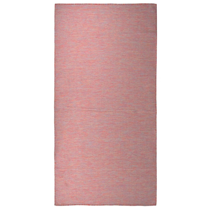 Berkfield Outdoor Flatweave Rug 100×200 cm Red