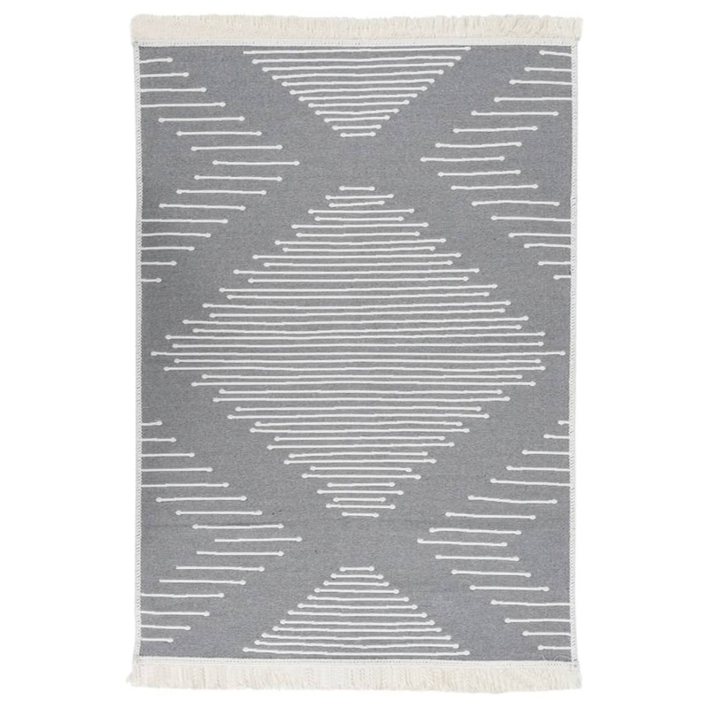 Berkfield Rug Dark Grey 160×230 cm Cotton