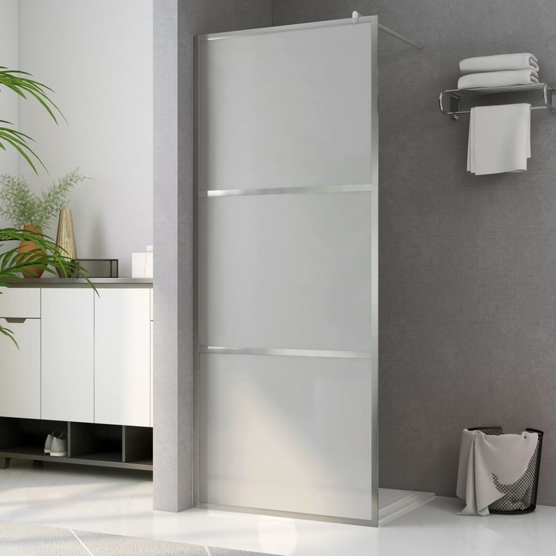 Berkfield Walk-in Shower Wall with Whole Frosted ESG Glass 80×195 cm