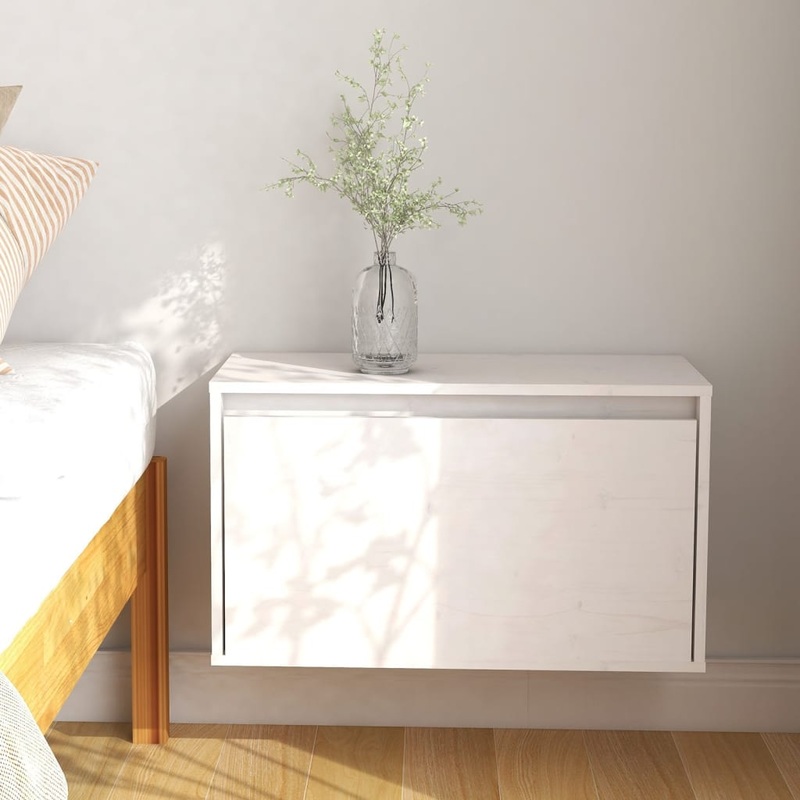 Berkfield Wall Cabinet White 60x30x35 cm Solid Pinewood