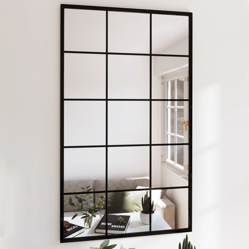 Berkfield Wall Mirrors 4 pcs Black 100×60 cm Metal